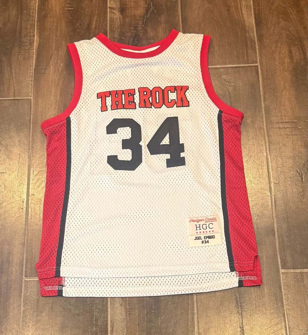 NWT Large Joel Embiid Headgear Classics High School Basketball Jersey